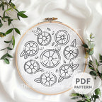 Grapefruit Hand Embroidery Pattern