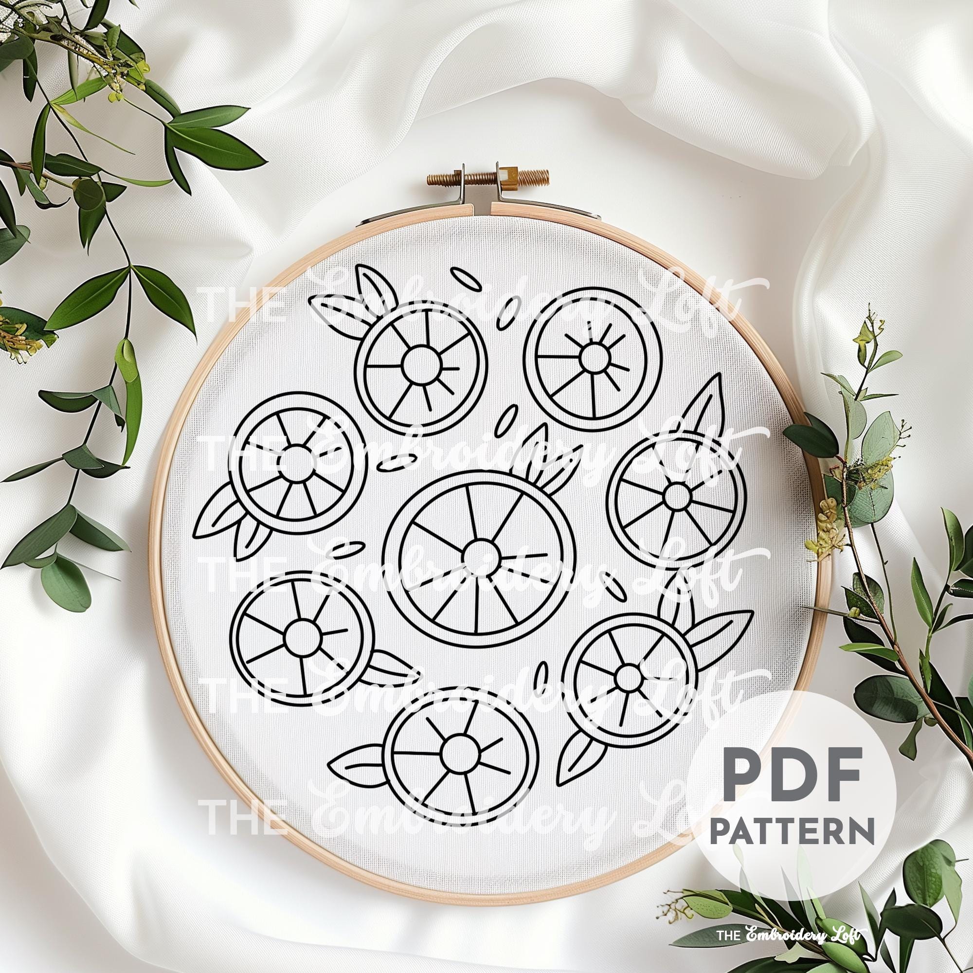 Grapefruit Hand Embroidery Pattern