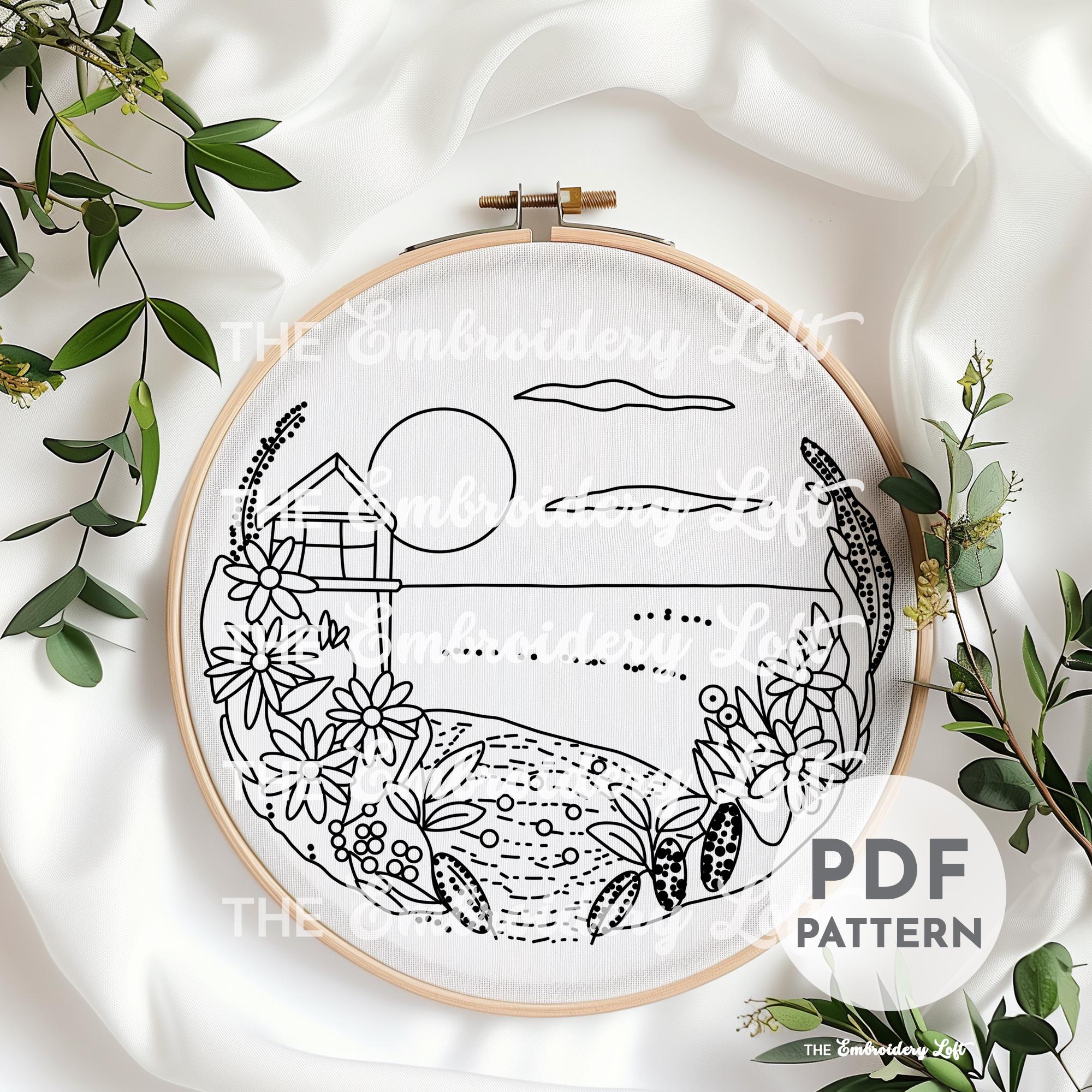 Ocean View Hand Embroidery Pattern