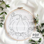 Pink Pumpkin Hand Embroidery Pattern