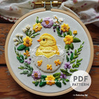 Easter Chick Hand Embroidery Pattern