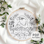 American Bald Eagle Hand Embroidery Pattern