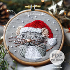 Christmas Mouse Hand Embroidery Pattern