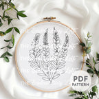 Pink Highland Heathers Hand Embroidery Pattern
