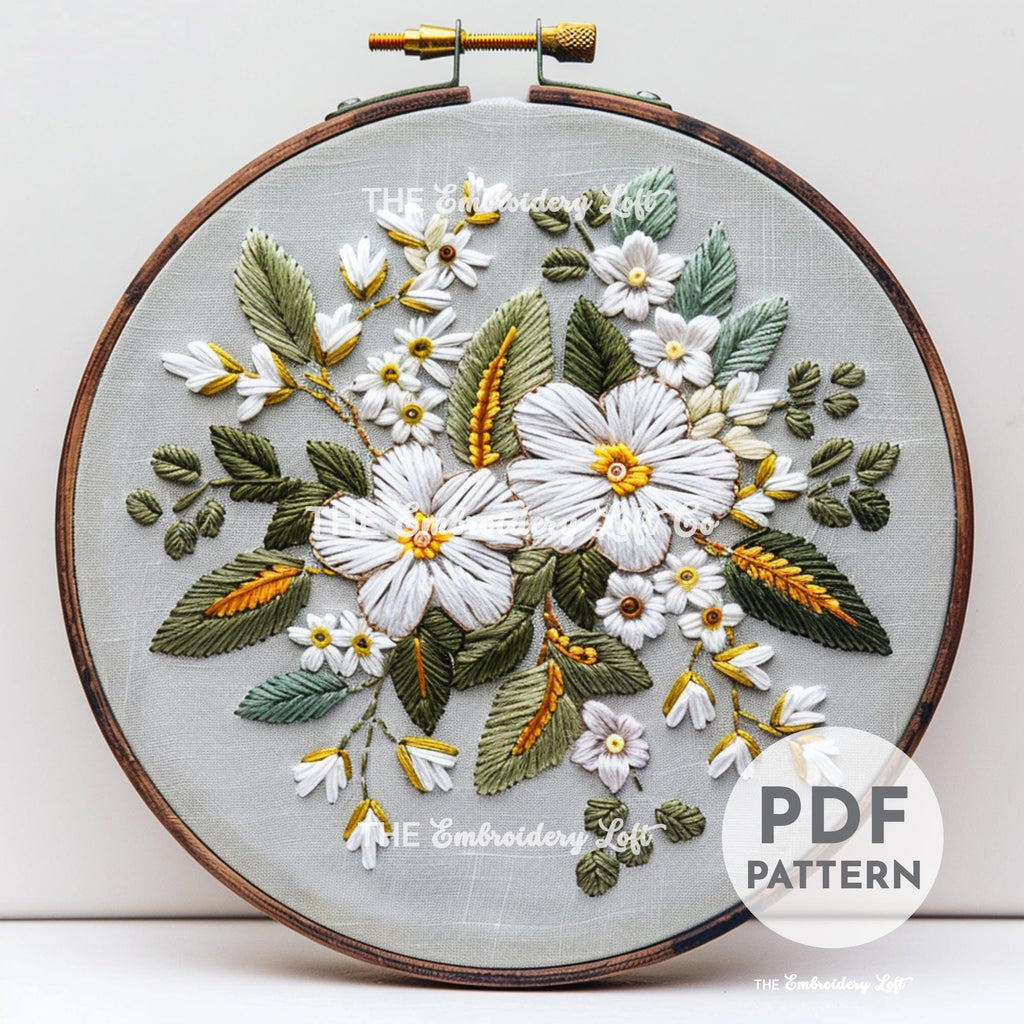 Spring Blossom Hand Embroidery Pattern