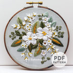 Spring Blossom Hand Embroidery Pattern