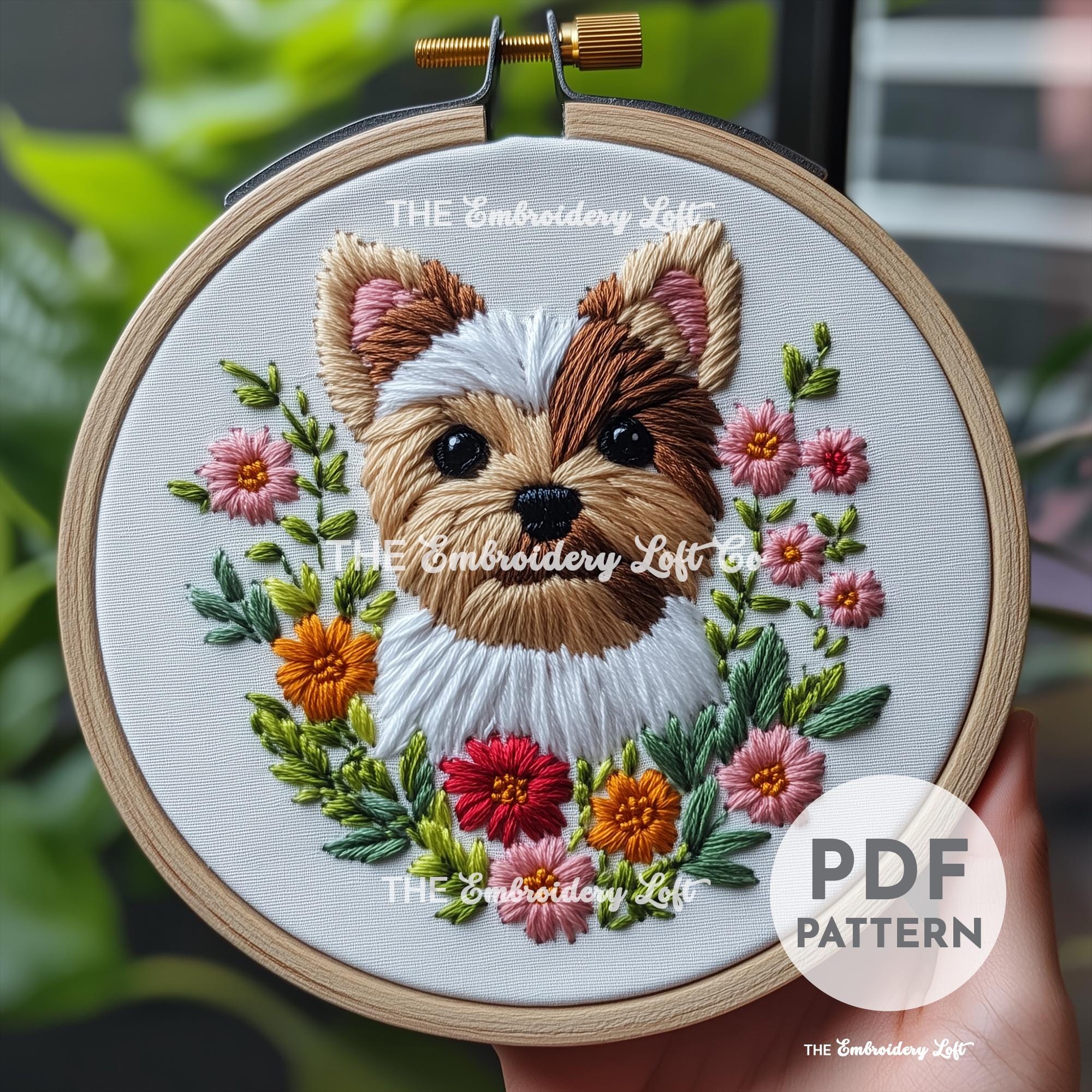 Yorkshire Terrier Hand Embroidery Pattern