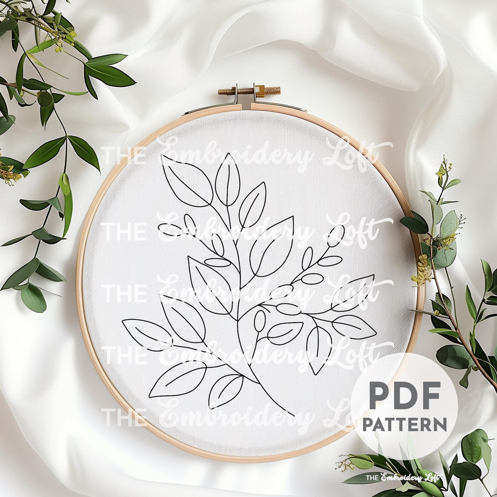 Autumn Leaves Hand Embroidery Pattern