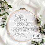 Autumn Leaves Hand Embroidery Pattern