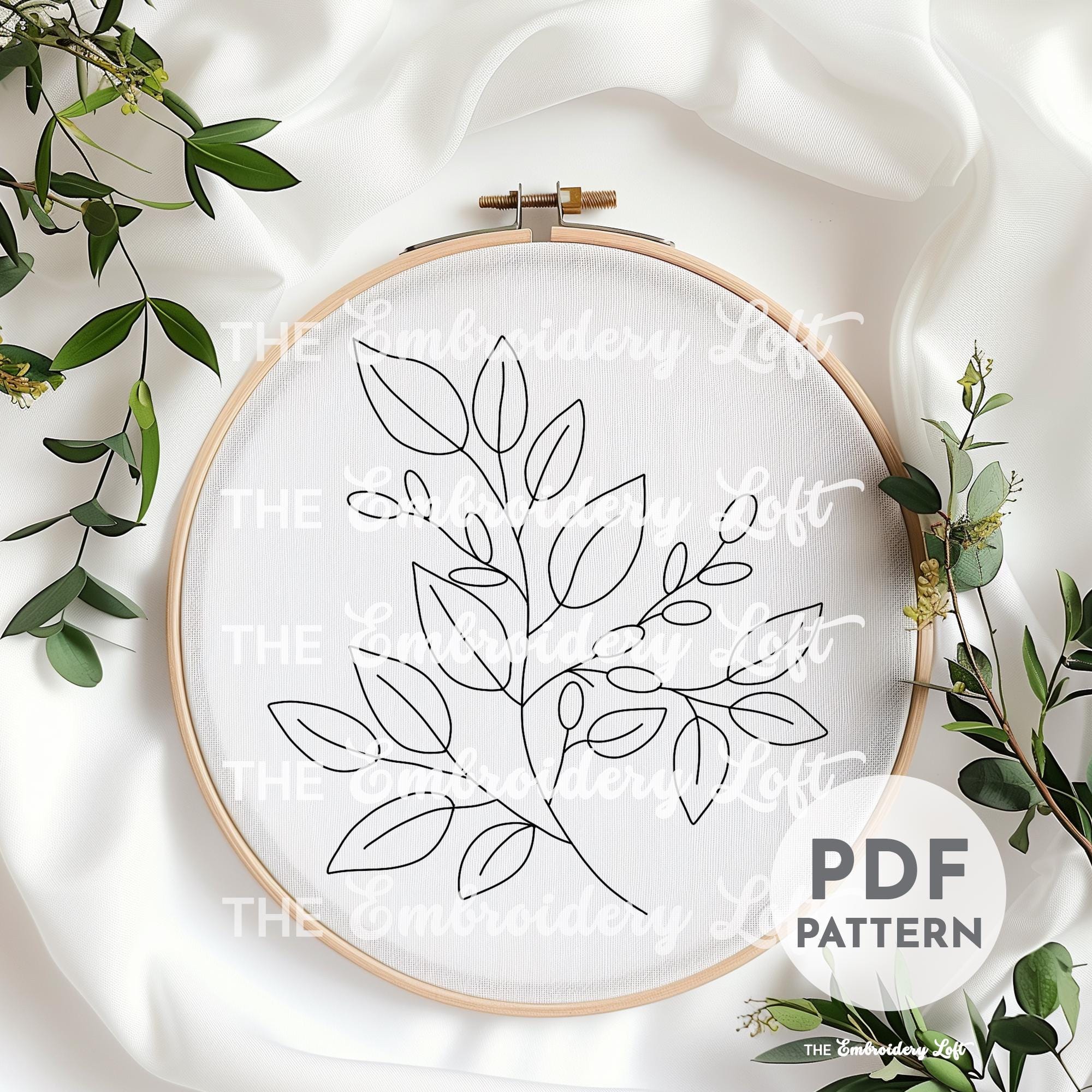 Autumn Leaves Hand Embroidery Pattern
