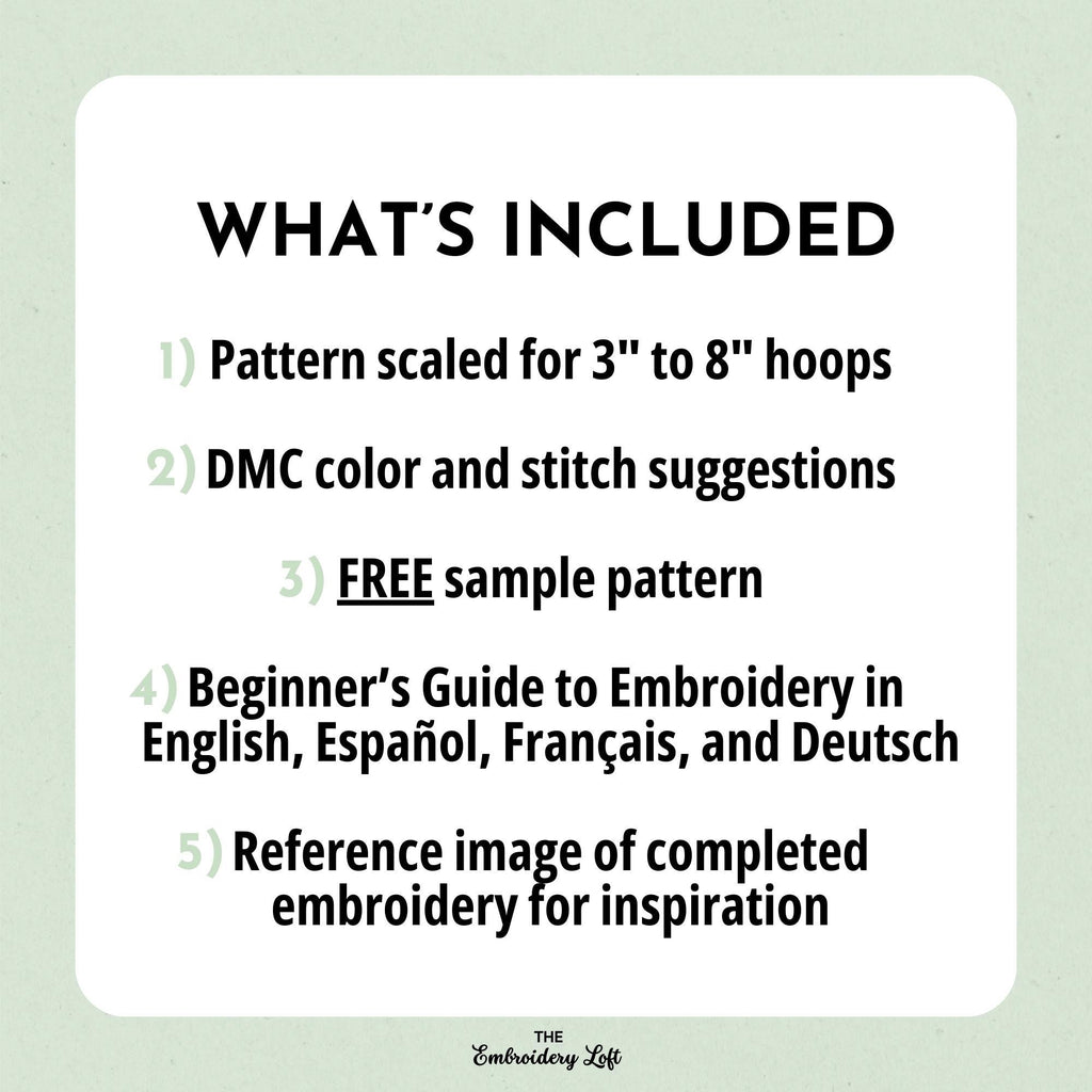 Monstera Hand Embroidery Pattern
