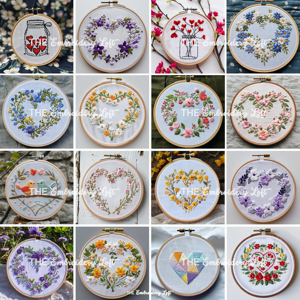 MINI COLLECTION, Love Hand Embroidery Pattern Collection, Current and Future Designs, Lifetime Access, Hand Embroidery, DIY