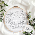 Pink Pumpkin Hand Embroidery Pattern