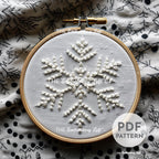 Snowflake Hand Embroidery Pattern