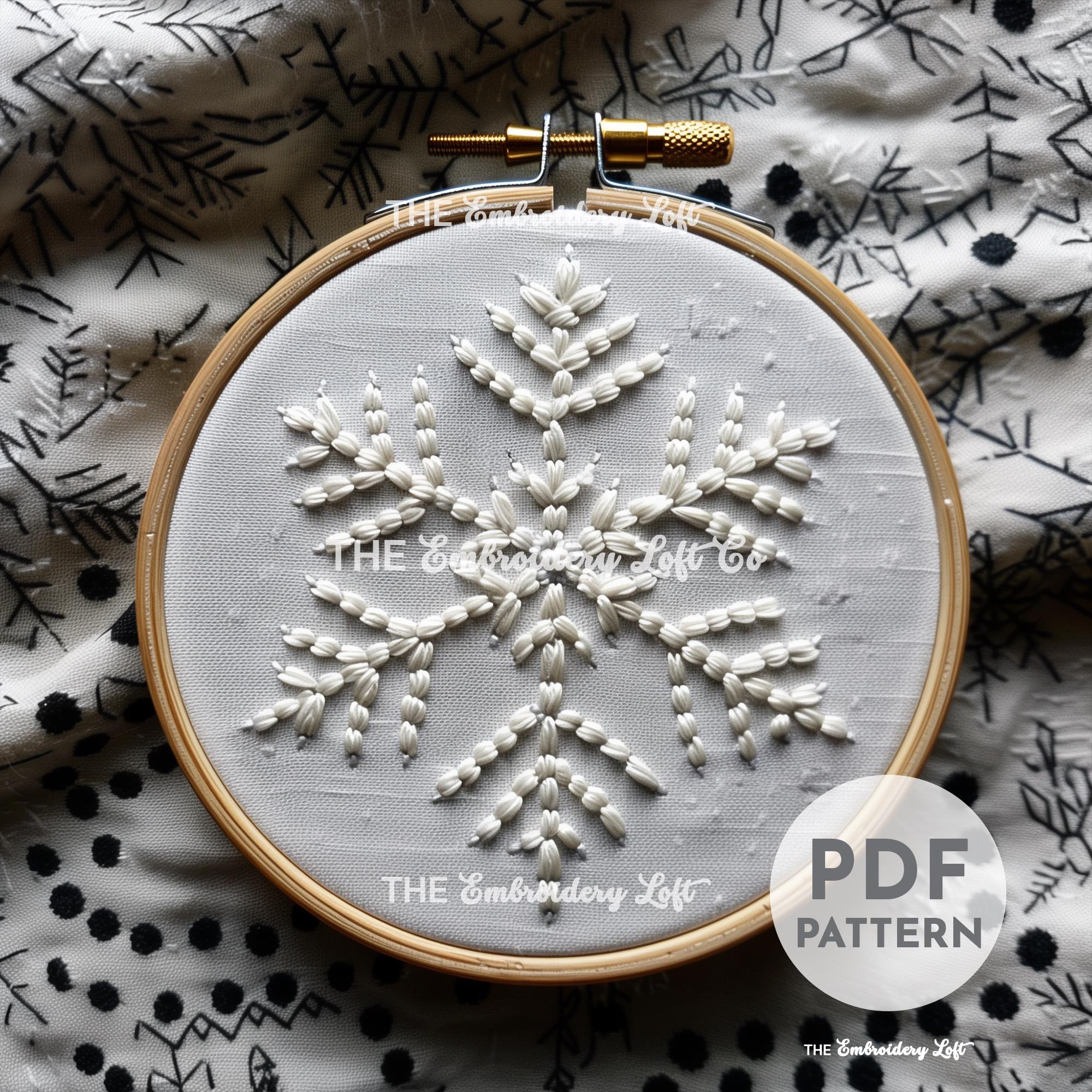 Snowflake Hand Embroidery Pattern