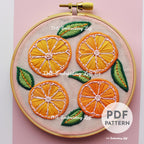 Oranges Hand Embroidery Pattern