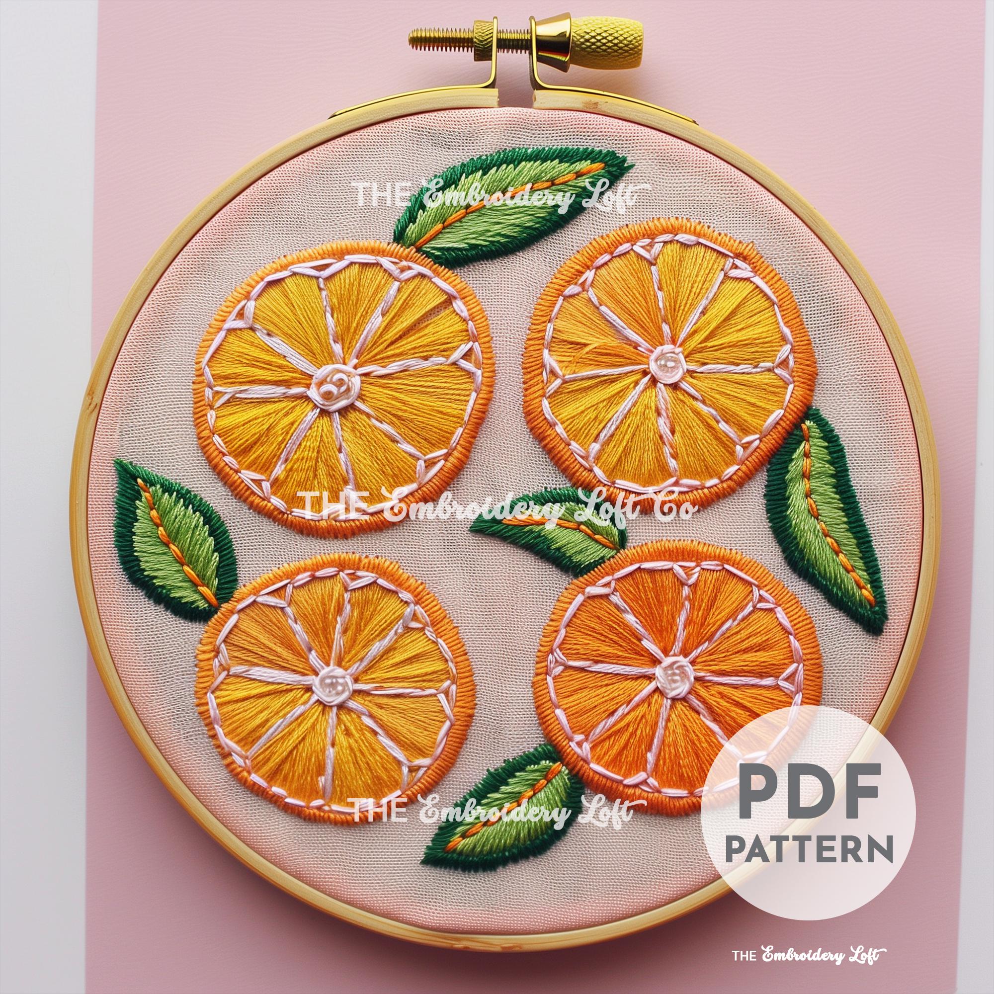 Oranges Hand Embroidery Pattern
