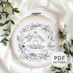 Birdhouse Hand Embroidery Pattern