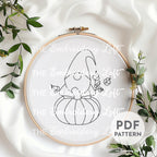 Autumn Gnome Hand Embroidery Pattern