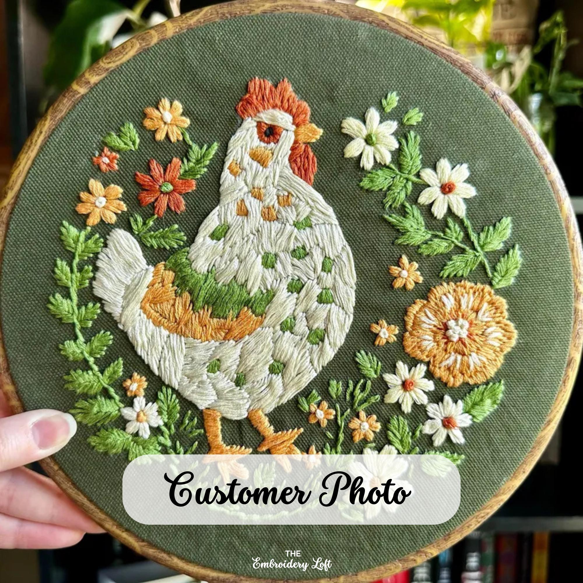 Chicken Hand Embroidery Pattern