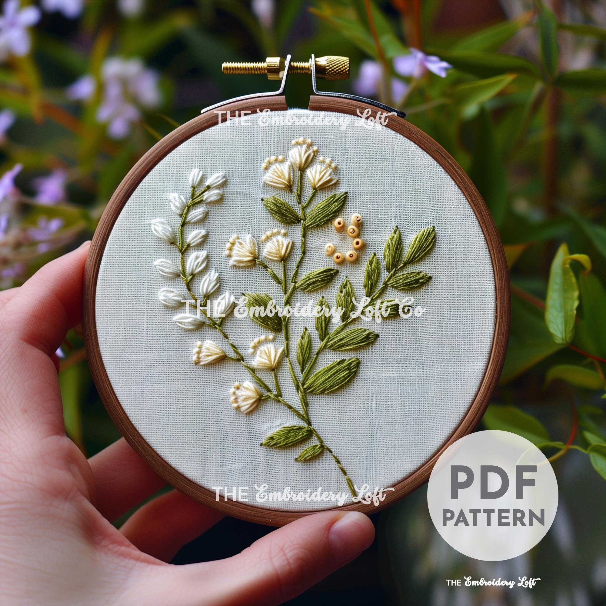 Simple Spring Flowers Hand Embroidery Pattern