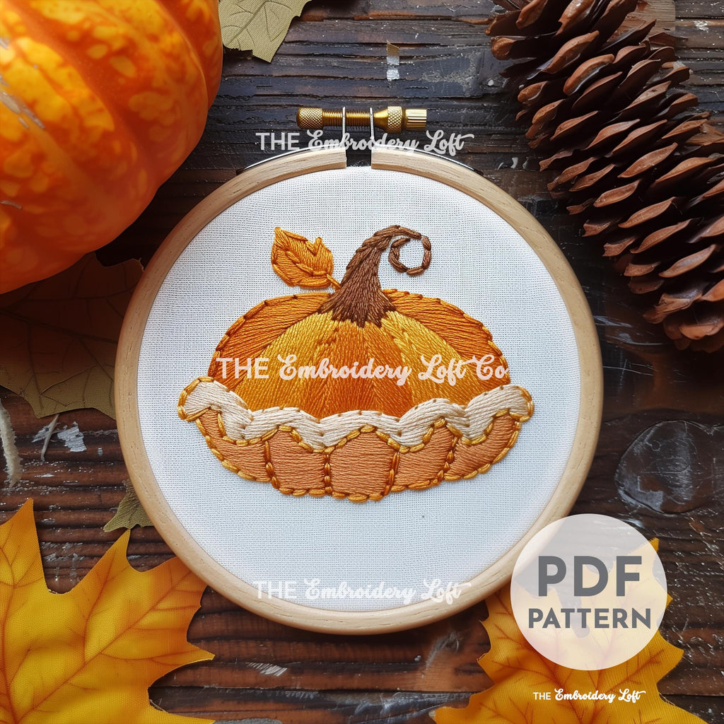 Pumpkin Pie Hand Embroidery Pattern