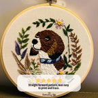 Beagle Hand Embroidery Pattern