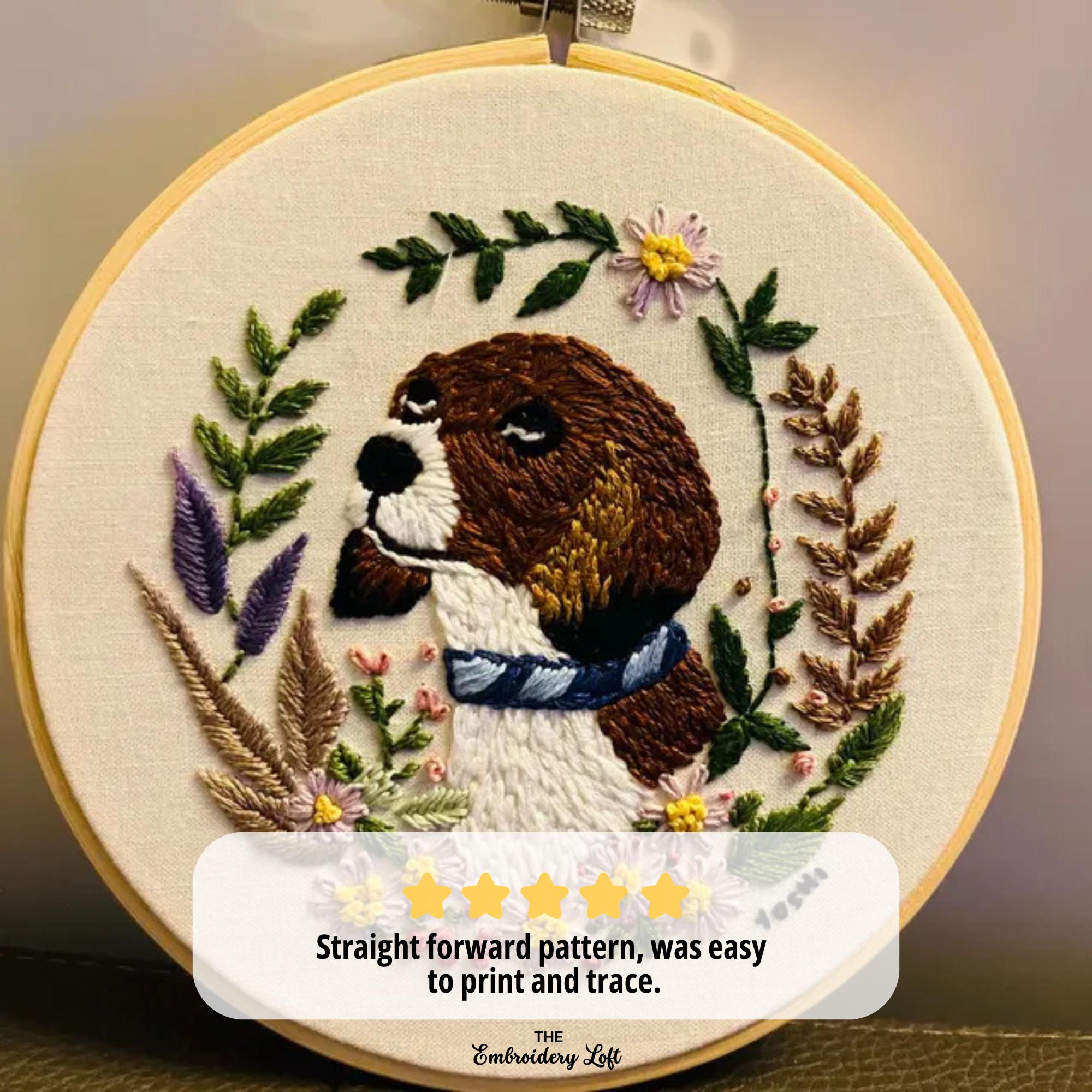 Beagle Hand Embroidery Pattern