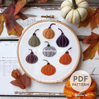 Colorful Gourds Hand Embroidery Pattern