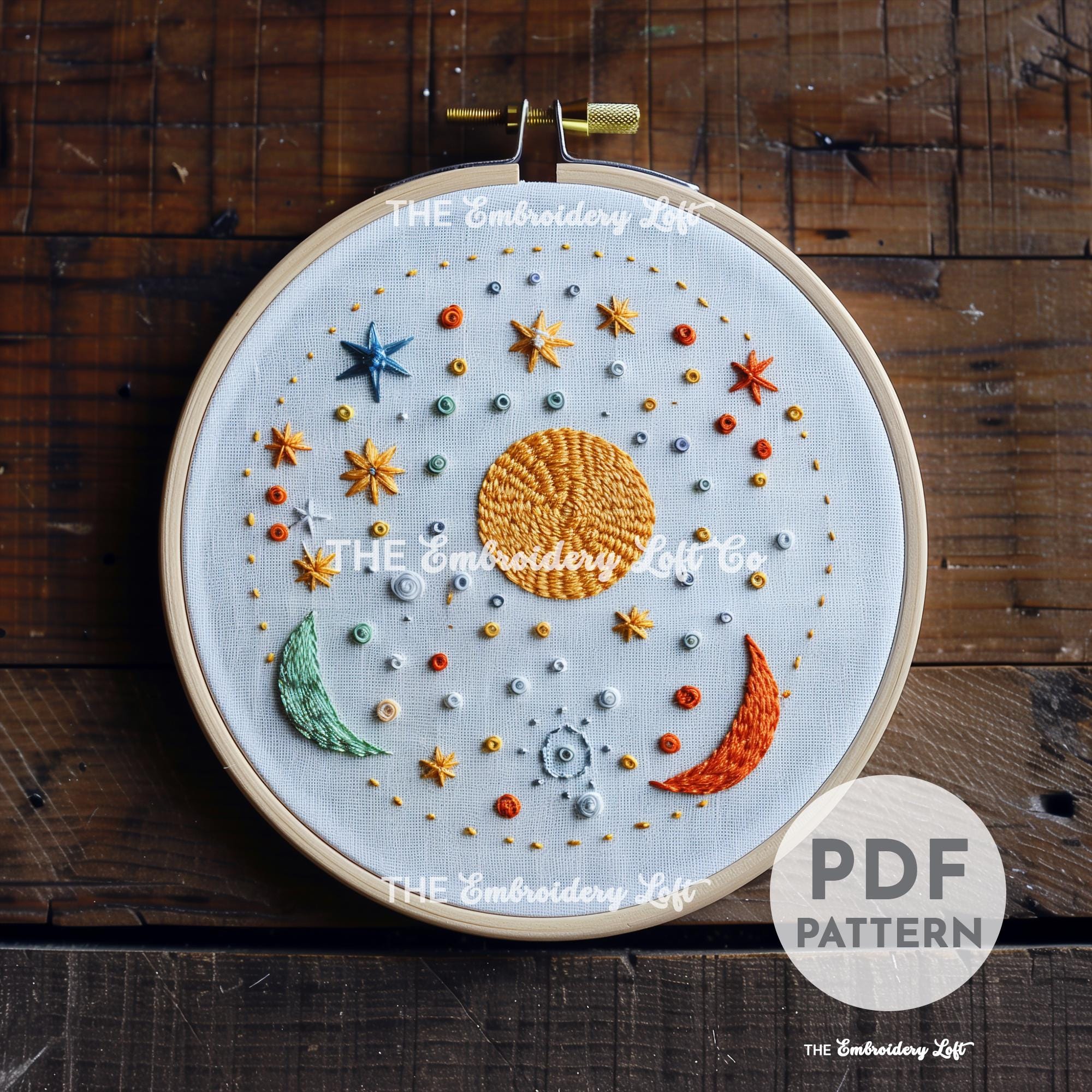 Universe Hand Embroidery Pattern