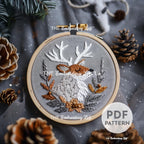 Reindeer Hand Embroidery Pattern