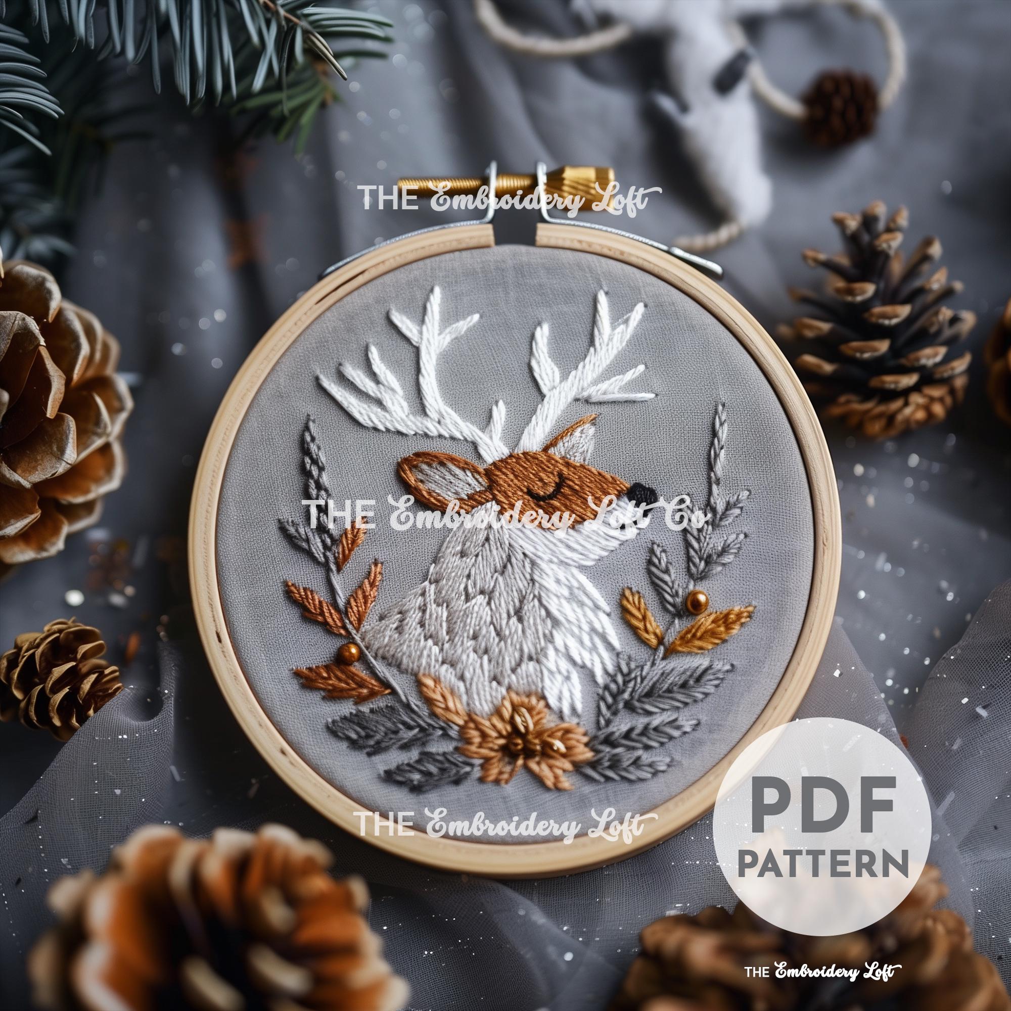 Reindeer Hand Embroidery Pattern