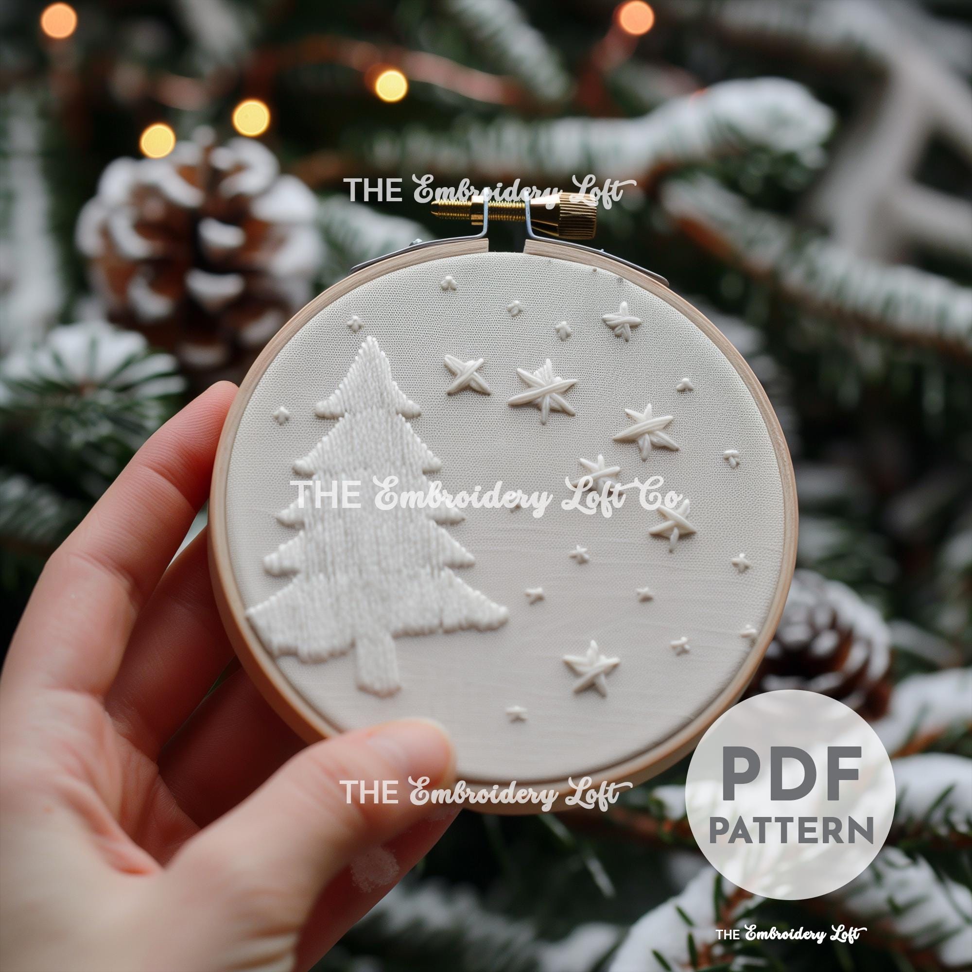 Winter Landscape Hand Embroidery Pattern