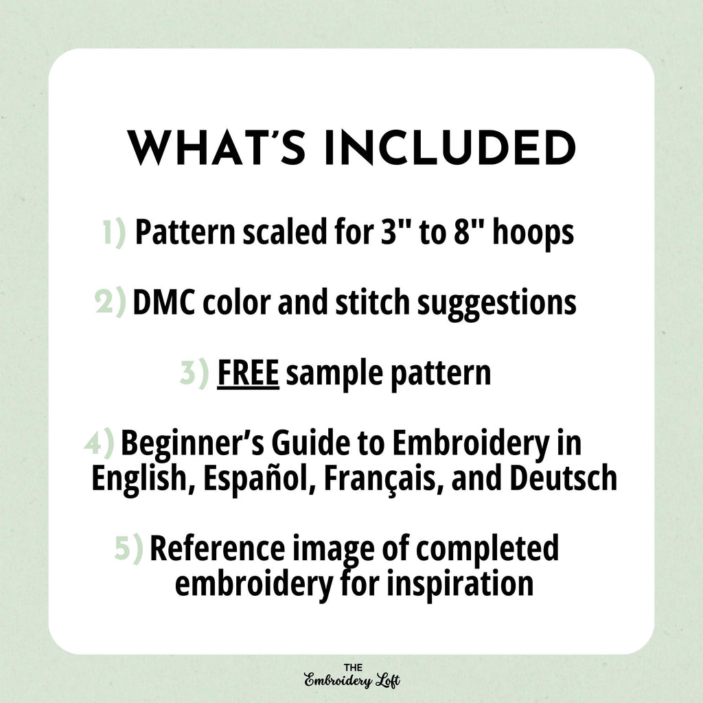 Pothos Hand Embroidery Pattern