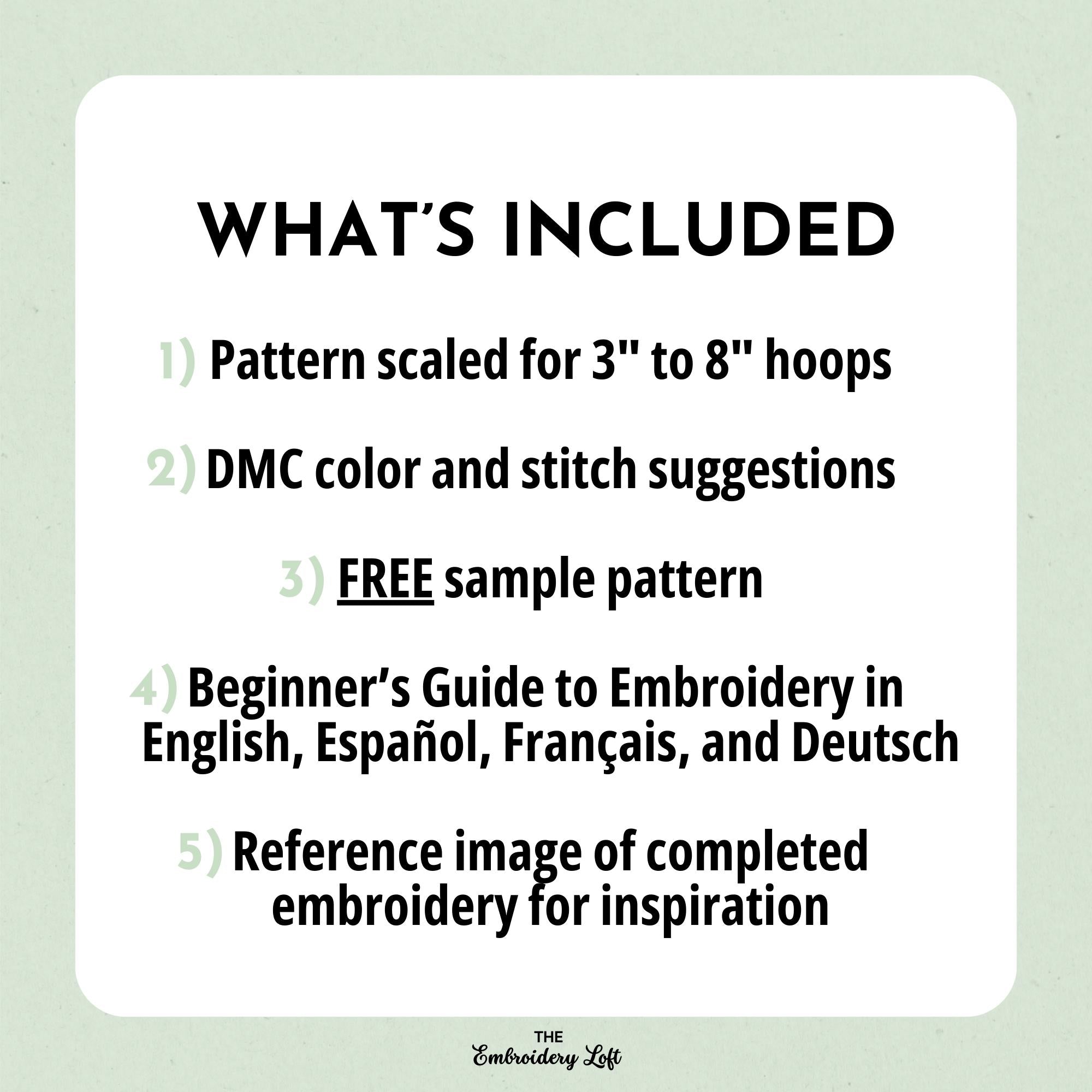Pothos Hand Embroidery Pattern