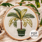 Palm Tree Hand Embroidery Pattern