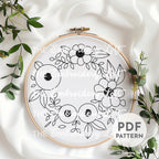 Marigold Wreath Hand Embroidery Pattern
