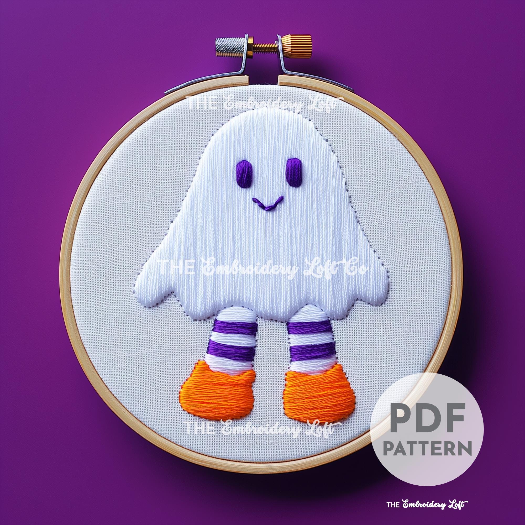 Witchy Ghost Hand Embroidery Pattern