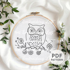 Owl Hand Embroidery Pattern