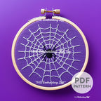 Purple Spider Hand Embroidery Pattern