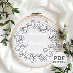 Ginkgo Wreath Hand Embroidery Pattern