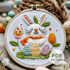 Easter Bunny Hand Embroidery Pattern