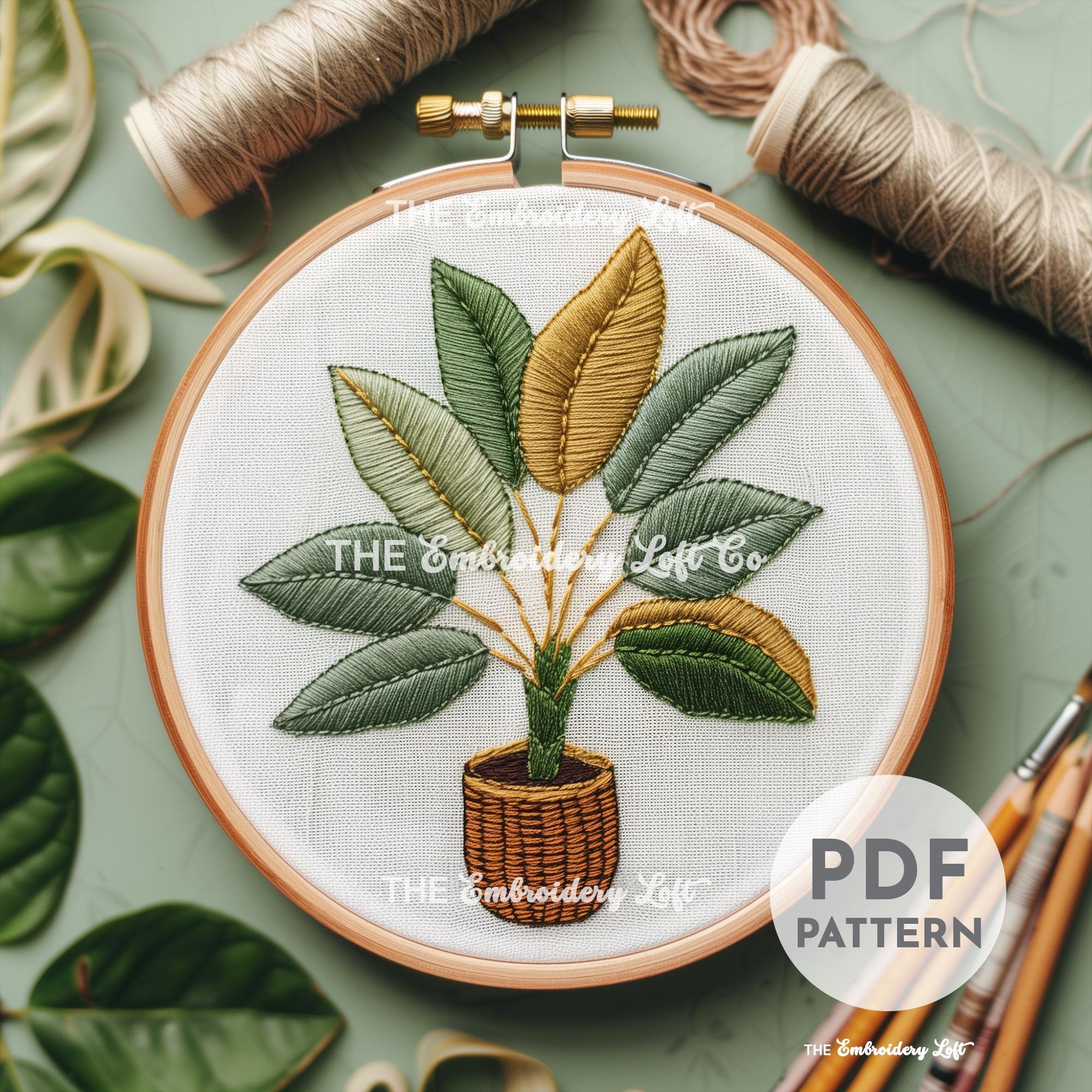 Tropical Hand Embroidery Pattern