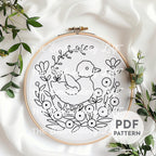 Baby Duck Hand Embroidery Pattern