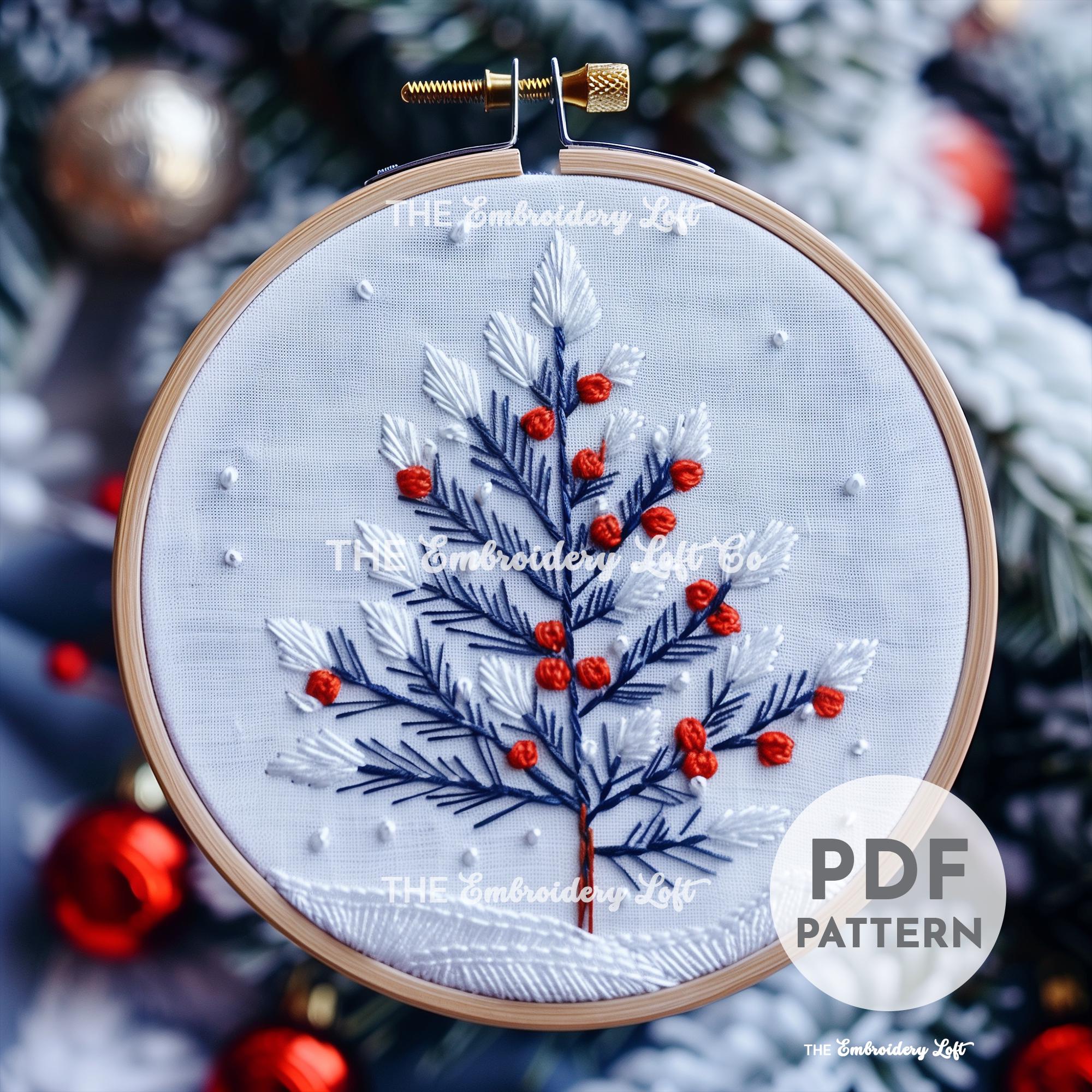 Winter Tree Hand Embroidery Pattern