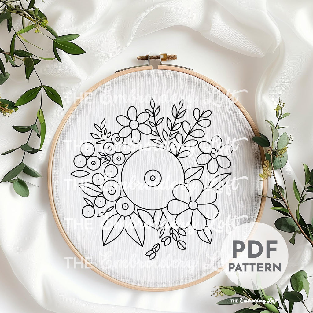 Floral Bouquet Hand Embroidery Pattern