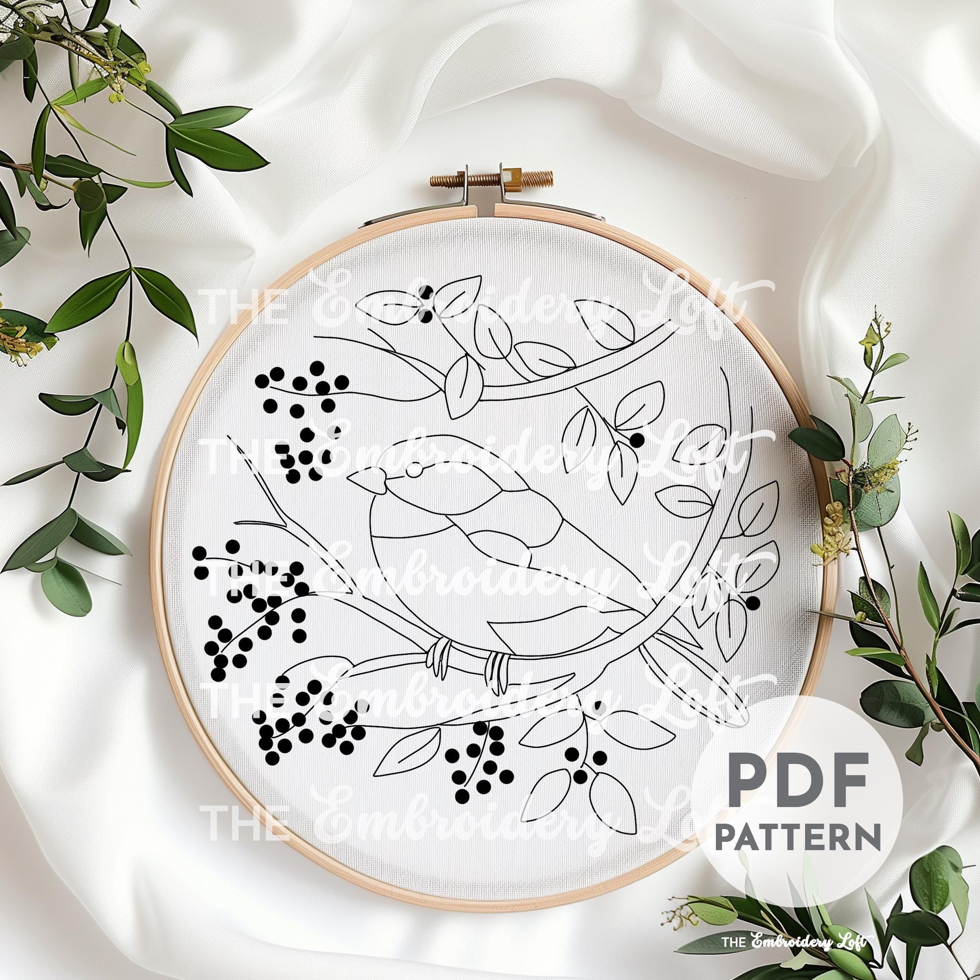 Chickadee Hand Embroidery Pattern