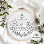 Anchor Hand Embroidery Pattern