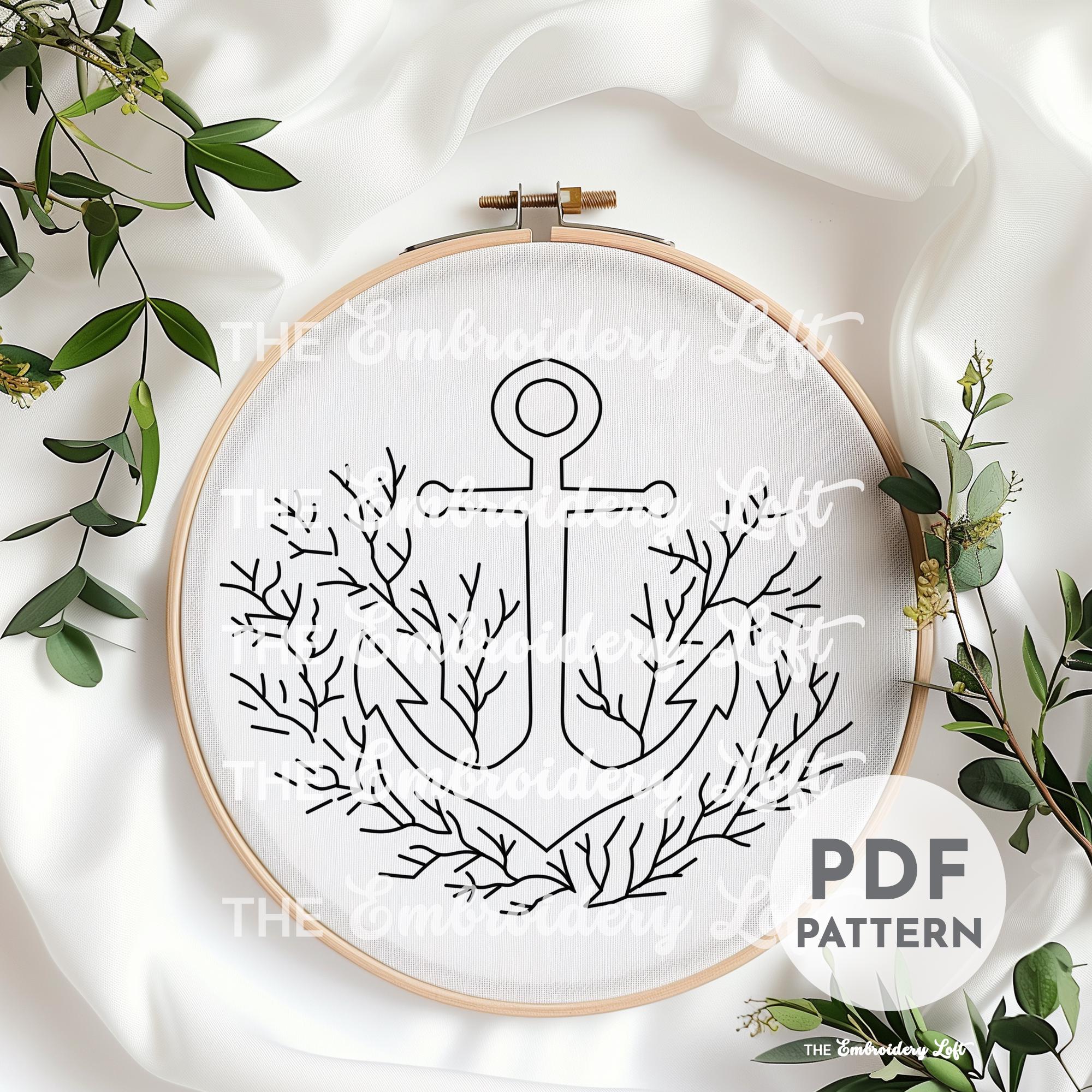 Anchor Hand Embroidery Pattern