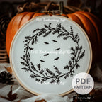 Spooky Bats Hand Embroidery Pattern